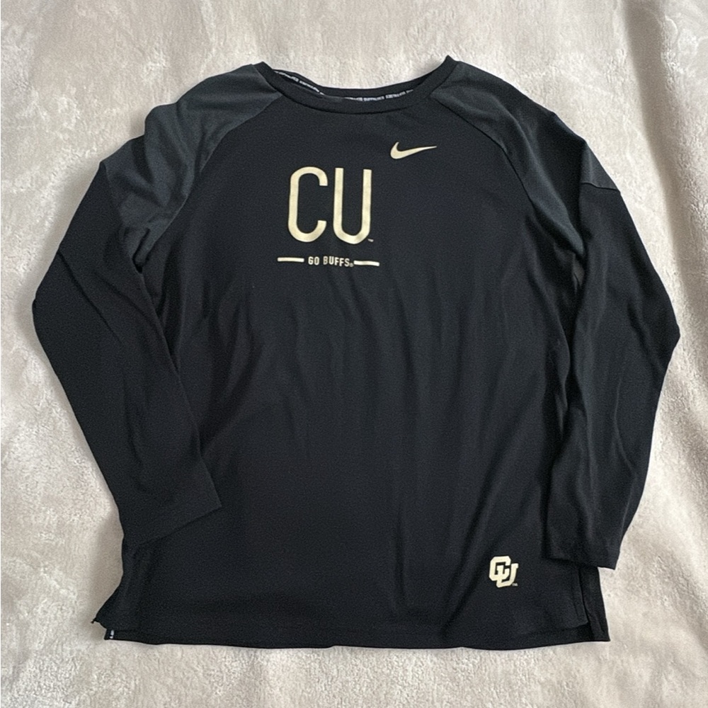 Nike Black and Gold CU Long Sleeve Shirt Woman’s Sports Team Gear